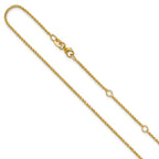 Leslie's 14K 1.15mm D/C Open Franco 1in+1in Adjustable Chain