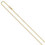 Leslie's 14K 1.15mm D/C Open Franco 1in+1in Adjustable Chain - Image 2