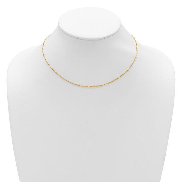 Leslie's 14K 1.15mm D/C Open Franco 1in+1in Adjustable Chain - Image 3