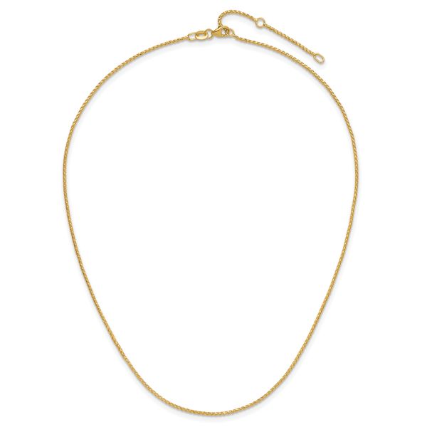 Leslie's 14K 1.15mm D/C Open Franco 1in+1in Adjustable Chain - Image 4