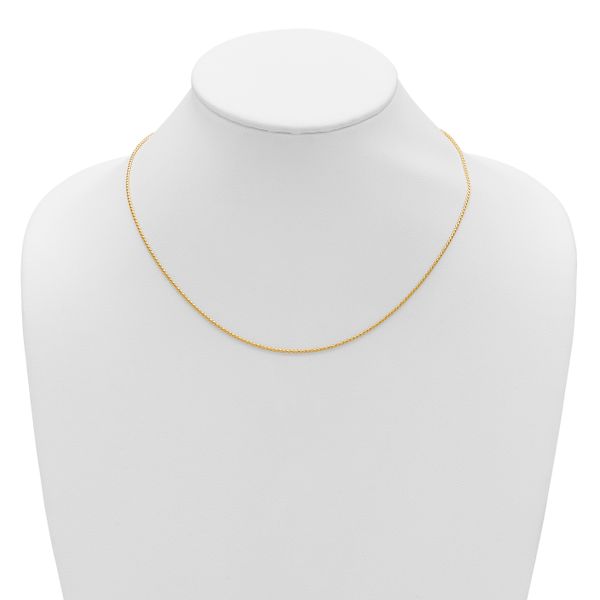 Leslie's 14K 1.15mm D/C Open Franco 1in+1in Adjustable Chain - Image 5