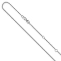 Leslie's 14K White Gold 1.15mm D/C Open Franco 1in+1in Adjustable Chain