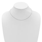 Leslie's 14K White Gold 1.15mm D/C Open Franco 1in+1in Adjustable Chain - Image 3