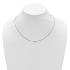 Leslie's 14K White Gold 1.15mm D/C Open Franco 1in+1in Adjustable Chain - Image 5