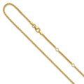 Leslie's 14K 1.65mm D/C Open Franco 1in+1in Adjustable Chain