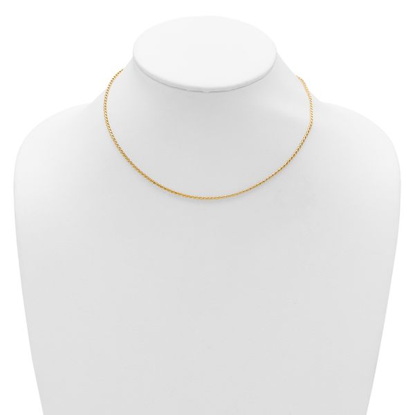 Leslie's 14K 1.65mm D/C Open Franco 1in+1in Adjustable Chain - Image 3