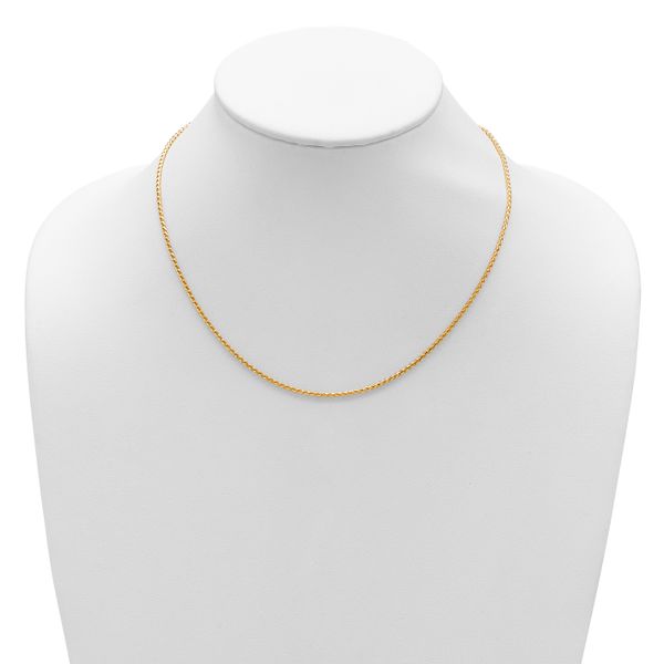 Leslie's 14K 1.65mm D/C Open Franco 1in+1in Adjustable Chain - Image 4