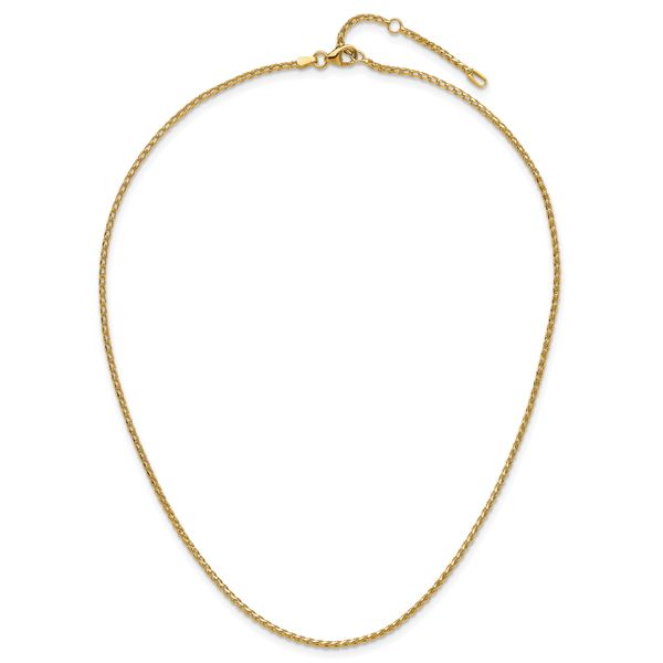 Leslie's 14K 1.65mm D/C Open Franco 1in+1in Adjustable Chain - Image 5