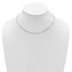 Leslie's 14K White Gold 1.65mm D/C Open Franco 1in+1in Adjustable Chain - Image 3