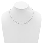 Leslie's 14K White Gold 1.65mm D/C Open Franco 1in+1in Adjustable Chain - Image 4