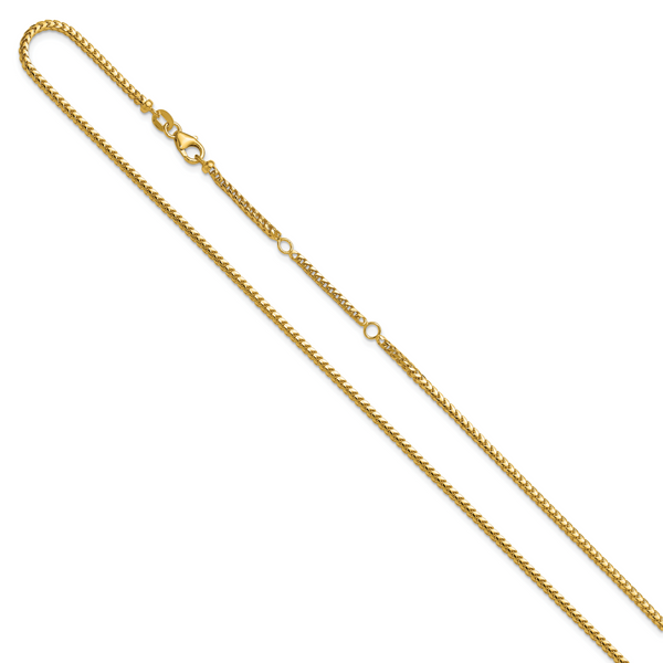 Leslie's 14K 2.1mm D/C Open Franco 1in+1in Adjustable Chain - Image 2