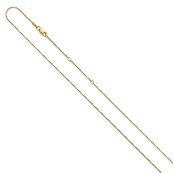 Leslie's 14K .65mm D/C Spiga 1in+1in Adjustable Chain - Image 2