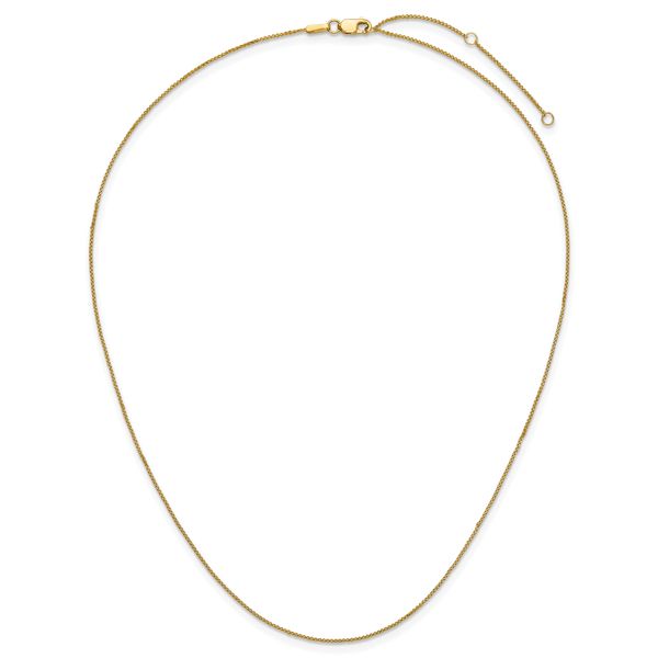 Leslie's 14K .65mm D/C Spiga 1in+1in Adjustable Chain - Image 5