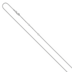 Leslie's 14K White Gold .65mm D/C Spiga 1in+1in Adjustable Chain - Image 2