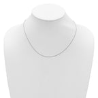 Leslie's 14K White Gold .65mm D/C Spiga 1in+1in Adjustable Chain - Image 4
