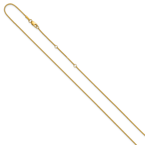 Leslie's 14K 1mm D/C Spiga 1in+1in Adjustable Chain - Image 2