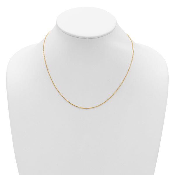 Leslie's 14K 1mm D/C Spiga 1in+1in Adjustable Chain - Image 4