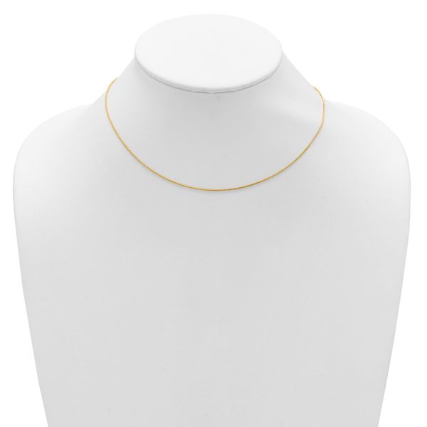 Leslie's 14K 1mm D/C Spiga 1in+1in Adjustable Chain - Image 3