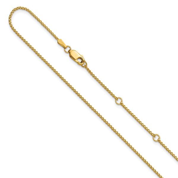 Leslie's 14K 1.2mm D/C Spiga 1in+1in Adjustable Chain