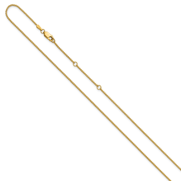 Leslie's 14K 1.2mm D/C Spiga 1in+1in Adjustable Chain - Image 2