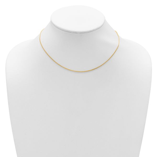 Leslie's 14K 1.2mm Baby Spiga 1in+1in Adjustable Chain - Image 3
