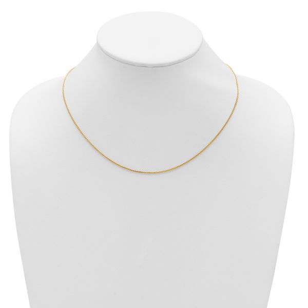 Leslie's 14K 1.2mm Baby Spiga 1in+1in Adjustable Chain - Image 4