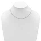 Leslie's 14K White Gold 1.2mm Baby Spiga 1in+1in Adjustable Chain - Image 3