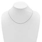 Leslie's 14K White Gold 1.2mm Baby Spiga 1in+1in Adjustable Chain - Image 4