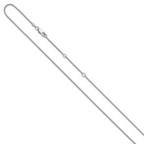 Leslie's 14K White Gold 1.2mm Baby Spiga 1in+1in Adjustable Chain - Image 2