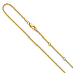 Leslie's 14K 1.5mm Spiga 1in+1in Adjustable Chain