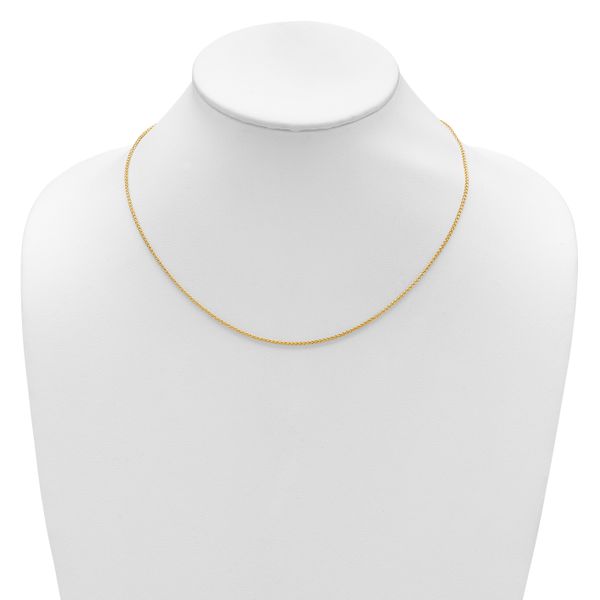 Leslie's 14K 1.5mm Spiga 1in+1in Adjustable Chain - Image 4