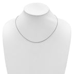 Leslie's 14K White Gold 1.5mm Spiga 1in+1in Adjustable Chain - Image 4