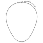 Leslie's 14K White Gold 1.5mm Spiga 1in+1in Adjustable Chain - Image 5