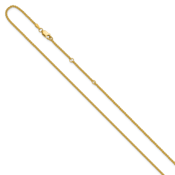 Leslie's 14K 1.65mm Spiga 1in+1in Adjustable Chain - Image 2
