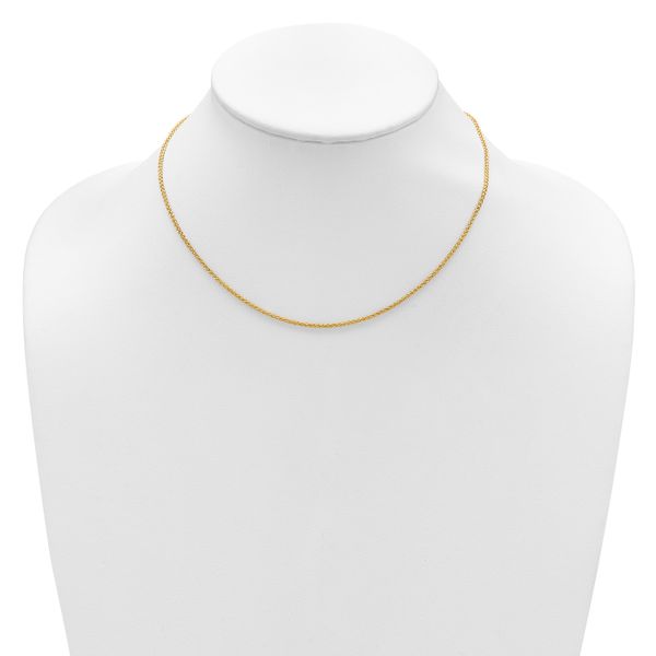 Leslie's 14K 1.65mm Spiga 1in+1in Adjustable Chain - Image 3