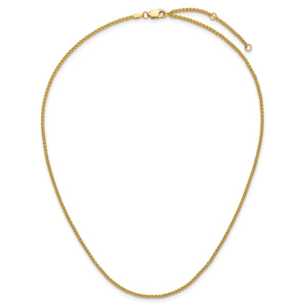 Leslie's 14K 1.65mm Spiga 1in+1in Adjustable Chain - Image 5