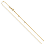 Leslie's 14K 1mm Box 1in+1in Adjustable Chain - Image 2