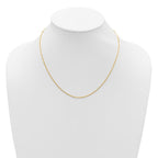 Leslie's 14K 1mm Box 1in+1in Adjustable Chain - Image 4