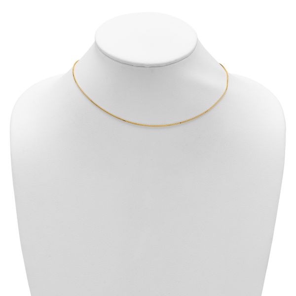 Leslie's 14K 1mm Box 1in+1in Adjustable Chain - Image 3