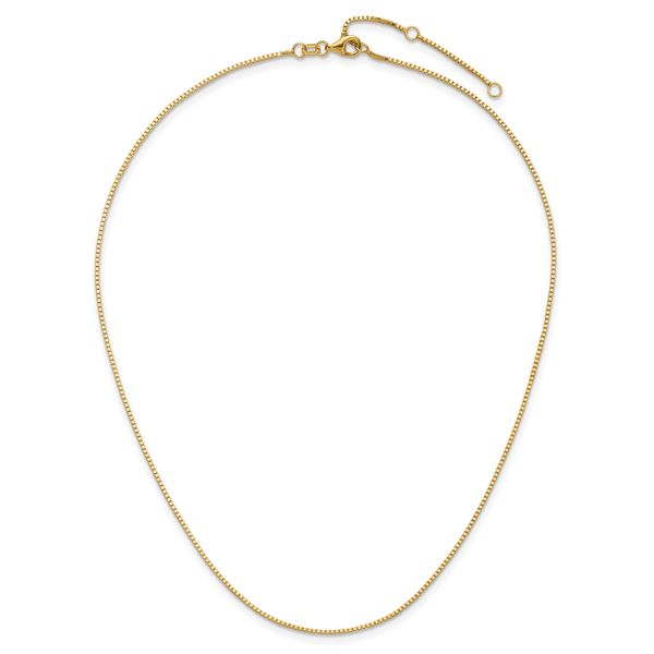 Leslie's 14K 1mm Box 2in+2in Adjustable Chain - Image 5