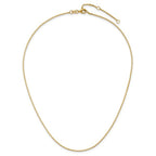 Leslie's 14K 1mm Box 2in+2in Adjustable Chain - Image 5