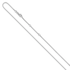 Leslie's 14K White Gold 1mm Box 2in+2in Adjustable Chain - Image 2