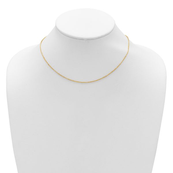 Leslie's 14K 1.4mm Flat Cable 1in+1in Adjustable Chain - Image 3