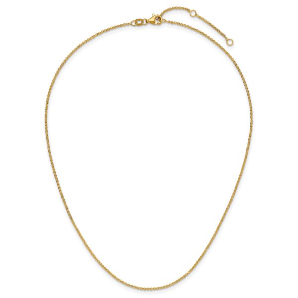 Leslie's 14K 1.4mm Flat Cable 1in+1in Adjustable Chain - Image 4