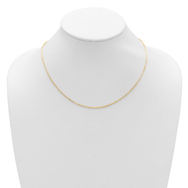 Leslie's 14K 1.4mm Flat Cable 1in+1in Adjustable Chain - Image 5