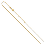 Leslie's 14K 1.4mm Flat Cable 1in+1in Adjustable Chain - Image 2
