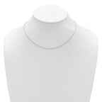 Leslie's 14K White Gold 1.4mm Flat Cable 1in+1in Adjustable Chain - Image 3