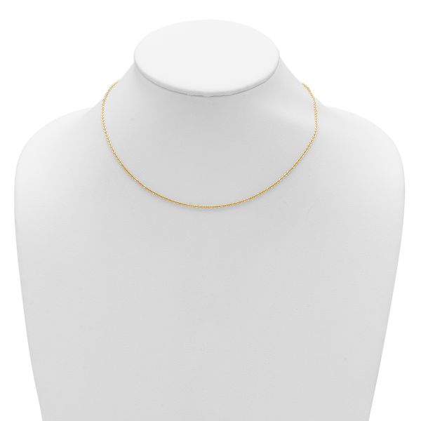 Leslie's 14K 1.7mm Flat Cable 1in+1in Adjustable Chain - Image 3