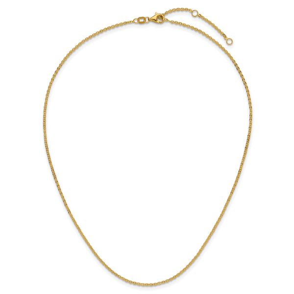 Leslie's 14K 1.7mm Flat Cable 1in+1in Adjustable Chain - Image 4
