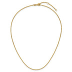 Leslie's 14K 1.7mm Flat Cable 1in+1in Adjustable Chain - Image 4